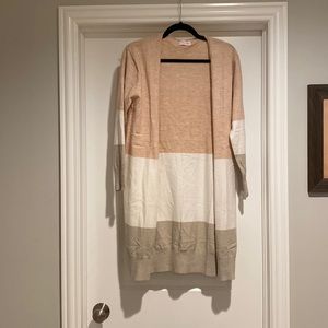 Color block cardigan
